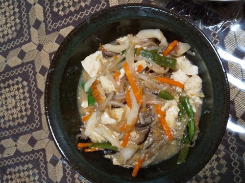 味噌味の炒り豆腐